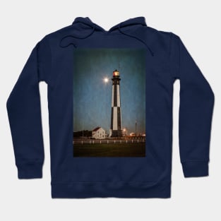 Cape Henry Lighthouse and Moon Hoodie